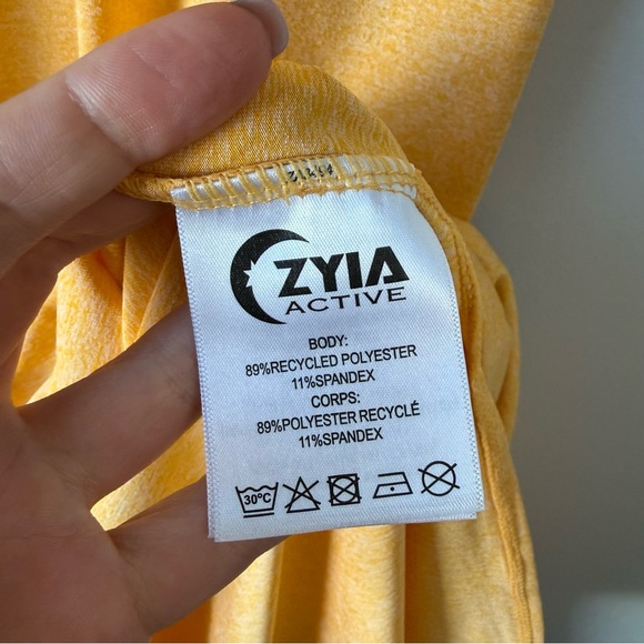 Zyia Downtime Tank Dress Malibu Citrus Yellow Orange XS - Picture 4 of 7